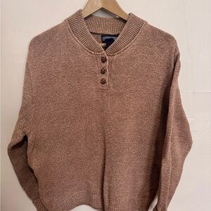 Lands' End Brown Crew Neck Sweater